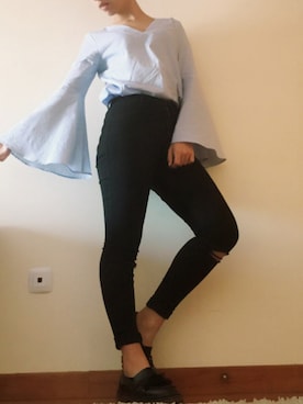 「PULL&BEAR（プルアンドベア）のアイテム（その他シューズ）」を使った、JUJUさん（レディース・163cm）の秋コーディネート