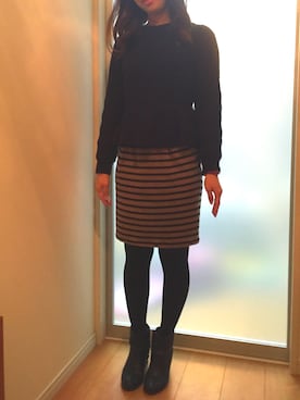 「アイテム（腕時計、パープル系）」を使った、★y★aaさん（レディース・153cm）の冬コーディネート