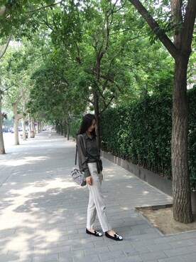 「Marc by Marc Jacobs（マークバイマークジェイコブス）のアイテム（バレエシューズ）」を使った、Roroさん（レディース・169cm）の夏コーディネート