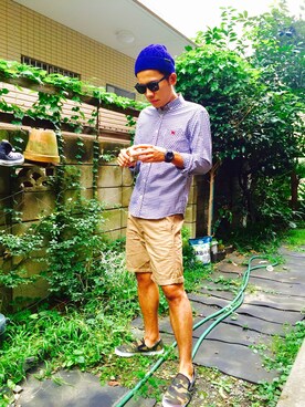 「PRIMITIVE（プリミティブ）のアイテム（帽子）」を使った、Bullさん（メンズ・173cm）の秋コーディネート