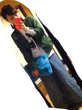 「SMELLY（スメリー）のアイテム（ピアス（両耳用））」を使った、なおさん（レディース・158cm）の冬コーディネート