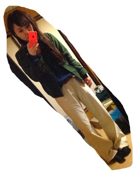 「SMELLY（スメリー）のアイテム（ピアス（両耳用））」を使った、なおさん（レディース・158cm）の冬コーディネート