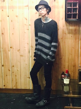 「NOL（ノル）のアイテム」を使った、Rosyさん（メンズ・176cm）の秋コーディネート