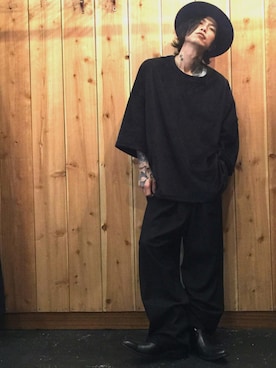 「superNova.（スーパーノヴァ）のアイテム（スラックス）」を使った、Rosyさん（メンズ・176cm）の秋コーディネート