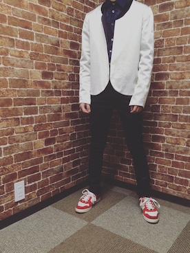 「LAD MUSICIAN（ラッドミュージシャン）のアイテム（その他アウター）」を使った、mr.nnさん（メンズ・165cm）の秋コーディネート