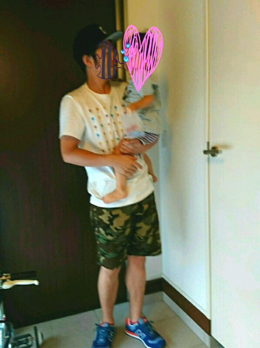 「ラフ、カモフラ、ユニクロ」｜「7Unionのアイテム（キャップ、ブラック系）」を使った、gotさん（メンズ・176cm）の夏コーディネートの1枚目の写真