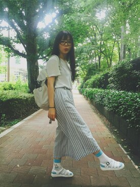 「Linetta（リネッタ）のアイテム」を使った、karikariさん（レディース・157cm）の夏コーディネート