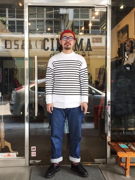 「Lafayette（ラファイエット）のアイテム」を使った、cinemataiwanさん（メンズ・173cm）の春コーディネート