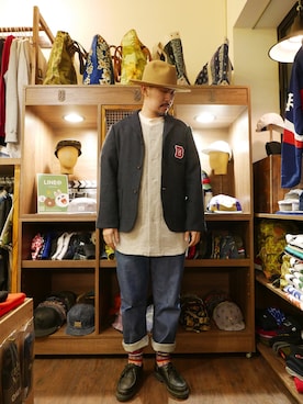 「アイテム（スーツジャケット）」を使った、cinemataiwanさん（メンズ・173cm）の冬コーディネート