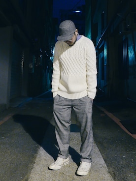 「DEMARCOLAB（デマルコラブ）のアイテム」を使った、cinemataiwanさん（メンズ・173cm）の冬コーディネート