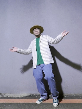 「アイテム（その他アウター）」を使った、cinemataiwanさん（メンズ・173cm）の春コーディネート