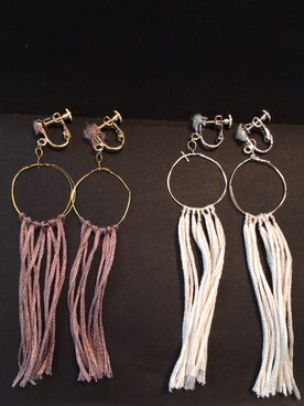 「アイテム（アクセサリー、パープル系）」を使った、ぺっぺぺーさん（レディース・163cm）の夏コーディネート