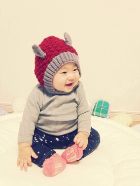 「babygap」｜「アイテム（その他トップス）」を使った、Ricky**さん（キッズ・70cm）の秋コーディネート
