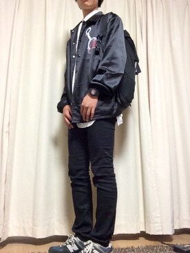 「REBERTAS（リベルタス）のアイテム（ジャケット/アウター）」を使った、ぴょんのすけさん（メンズ・170cm）の秋コーディネート