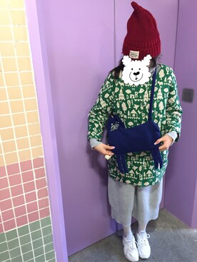 「POU DOU DOU（プードゥドゥ）のアイテム（その他アウター）」を使った、EllieChaCha♥︎さん（レディース・157cm）の冬コーディネート
