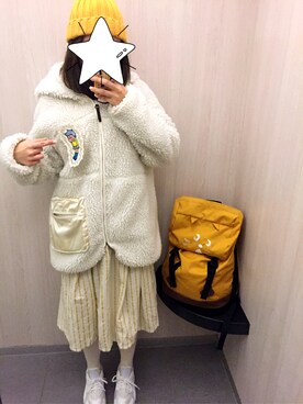 「mercibeaucoup,（メルシーボークー）のアイテム（ブルゾン）」を使った、EllieChaCha♥︎さん（レディース・157cm）の冬コーディネート