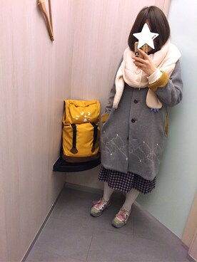 「POU DOU DOU（プードゥドゥ）のアイテム（その他アウター）」を使った、EllieChaCha♥︎さん（レディース・157cm）の冬コーディネート