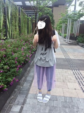 「Supreme.La.La.（シュープリームララ）のアイテム（ヘアアクセサリー）」を使った、EllieChaCha♥︎さん（レディース・157cm）の秋コーディネート