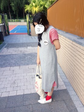 「Supreme.La.La.（シュープリームララ）のアイテム（ヘアアクセサリー）」を使った、EllieChaCha♥︎さん（レディース・157cm）の秋コーディネート