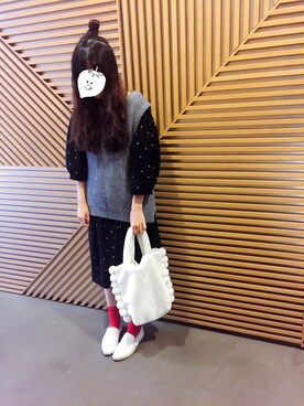 EllieChaCha♥︎さん(レディース・157cm)の冬コーディネート