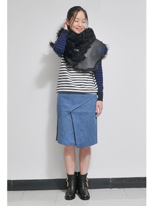 Karl donoghue ラムスキン　ショール Karl Donoghue（カール ドナヒュー）の「KARL DONOGHUE(カールドノ