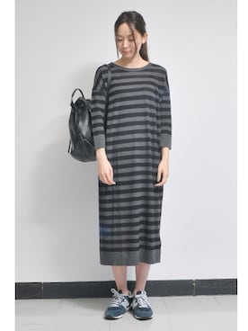 「OPENING CEREMONY（オープニングセレモニー）のアイテム」を使った、マナマナスタッフさん（レディース・156cm）の冬コーディネート