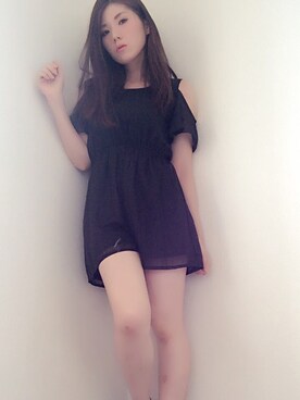 「Julia Boutique（ジュリアブティック）のアイテム（サロペット/オーバーオール）」を使った、sakuratamさん（レディース・157cm）の夏コーディネート