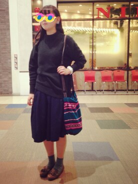 「チャイハネ（チャイハネ）のアイテム（ハンドバッグ）」を使った、＊よしみ＊さん（レディース・161cm）の冬コーディネート