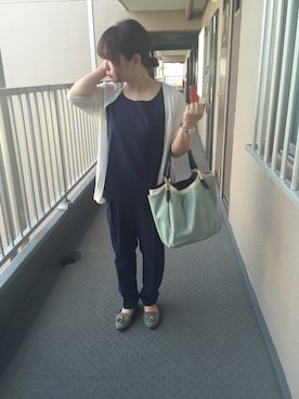 「NETSTAR（ネットスター）のアイテム（パンツ）」を使った、mipokoroさん（レディース・150cm）の秋コーディネート