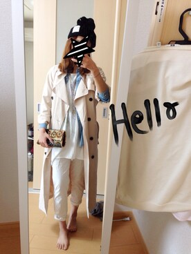 「FIG&VIPER（フィグアンドバイパー）のアイテム（トレンチコート）」を使った、haruさん（レディース・163cm）の春コーディネート