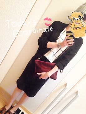 「ウィンドウペン」｜「アイテム（ブルゾン）」を使った、haruさん（レディース・163cm）の秋コーディネート