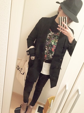 「エコバッグ」｜「アイテム（ブーティ）」を使った、haruさん（レディース・163cm）の冬コーディネート