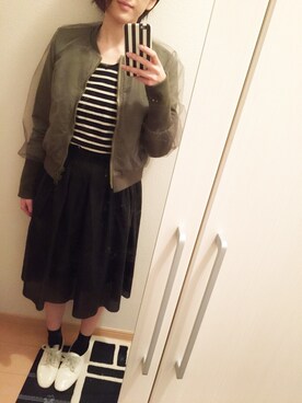 「白いスニーカー」｜「アイテム（その他シューズ）」を使った、haruさん（レディース・163cm）の春コーディネート