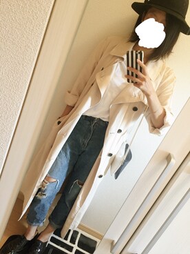 「FIG&VIPER（フィグアンドバイパー）のアイテム（トレンチコート）」を使った、haruさん（レディース・163cm）の秋コーディネート