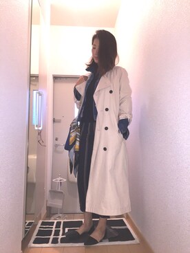 「FIG&VIPER（フィグアンドバイパー）のアイテム（トレンチコート）」を使った、haruさん（レディース・163cm）の冬コーディネート