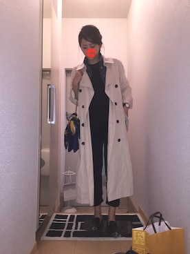 「FIG&VIPER（フィグアンドバイパー）のアイテム（トレンチコート）」を使った、haruさん（レディース・163cm）の春コーディネート
