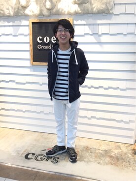 「coenスタッフスタイリング」｜「アイテム（その他アウター）」を使った、coen わきやまさん（メンズ・173cm）の春コーディネート