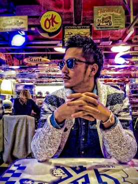 「UK」｜「アイテム（その他）」を使った、yusukeさん（メンズ・176cm）の冬コーディネート