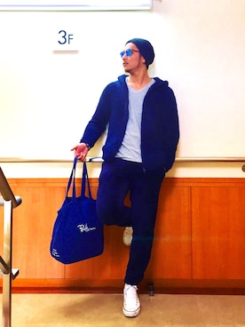 「SCOTCH & SODA（スコッチ アンド ソーダ）のアイテム（ニットキャップ/ビーニー）」を使った、yusukeさん（メンズ・176cm）の秋コーディネート