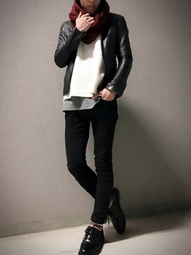 喜多村竜二さん（メンズ・175cm）の冬コーディネート