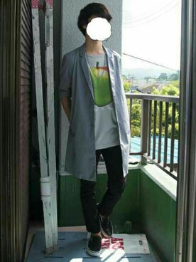 「SHAREEF（シャリーフ）のアイテム（その他）」を使った、yukiさん（メンズ・173cm）の夏コーディネート