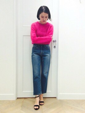 「LUC DNM （ラックデニム）のアイテム」を使った、オオノさん（レディース・162cm）の秋コーディネート