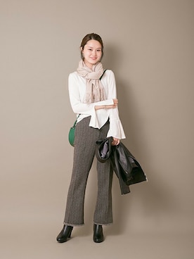 「SUPP.（サップ）のアイテム」を使った、オオノさん（レディース・162cm）の秋コーディネート