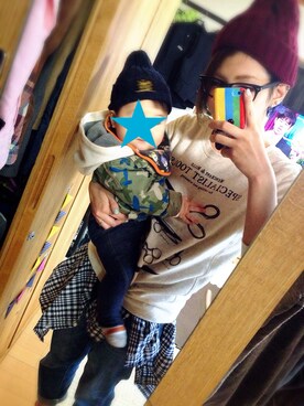 「OLD NAVY（オールドネイビー）のアイテム（その他アウター）」を使った、molxさん（レディース・160cm）の冬コーディネート