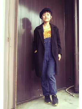 「オタクコーデ×映画『海月姫』」｜「アイテム（ジャケット/アウター）」を使った、saccoさん（レディース・163cm）の冬コーディネート
