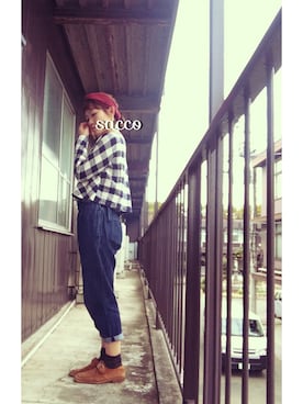 「タータンチェック」｜saccoさん（レディース・163cm）の春コーディネート