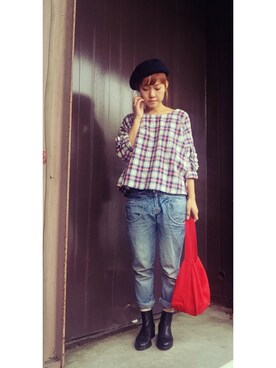 「io（イオ）のアイテム」を使った、saccoさん（レディース・163cm）の秋コーディネート