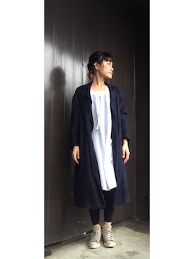 「ハイカット」｜「アイテム（その他アウター）」を使った、saccoさん（レディース・163cm）の春コーディネート