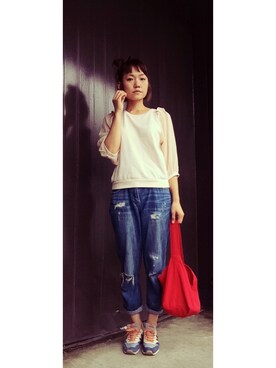 「io（イオ）のアイテム」を使った、saccoさん（レディース・163cm）の夏コーディネート