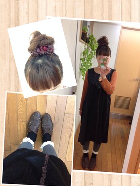 「tricot COMME des GARCONS（トリココムデギャルソン）のアイテム（その他シューズ）」を使った、chibiusa◌⑅⃝さん（レディース・160cm）の秋コーディネート
